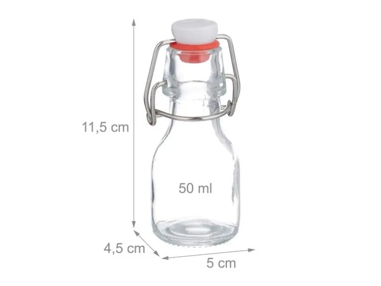 relaxdays Einmachflasche mit Bügelverschluss 30 Stück, 50 ml
