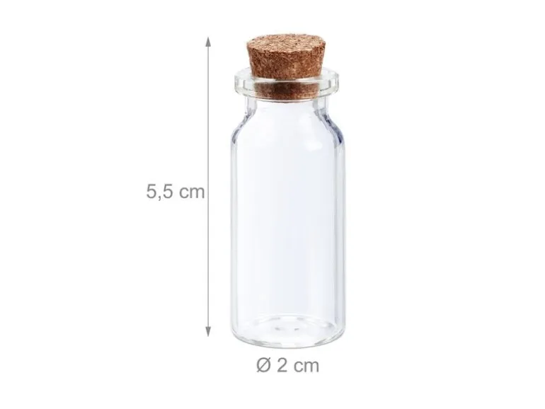 relaxdays Einmachflasche 10 ml, 60 Stück
