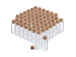 relaxdays Einmachflasche 10 ml, 60 Stück