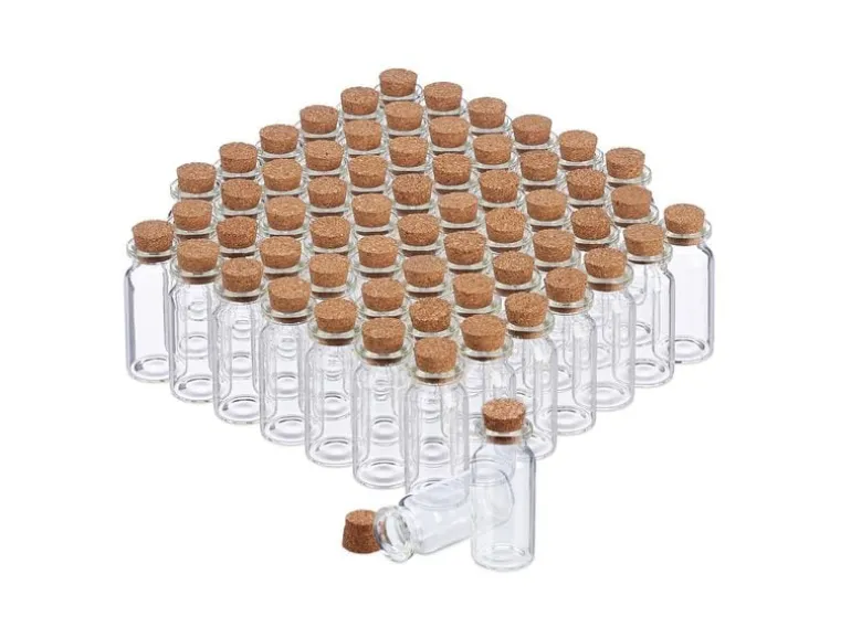 relaxdays Einmachflasche 10 ml, 60 Stück