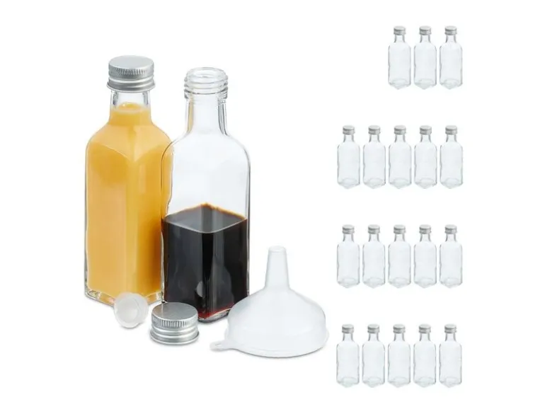 relaxdays Einmachflasche 100 ml, 20 Stück