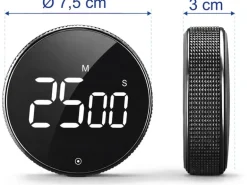 relaxdays Küchentimer Schwarz