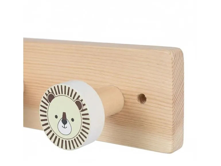relaxdays Kindergarderobe x , Weiss/Braun/Mehrfarbig