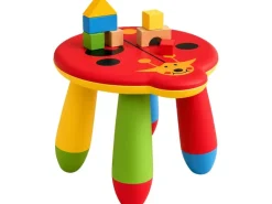 relaxdays Kinderhocker Marienkäfer, 25 x 32 cm, Mehrfarbig