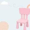 relaxdays Kindersitzgruppe 3-teilig, Kunstoff, Rosa