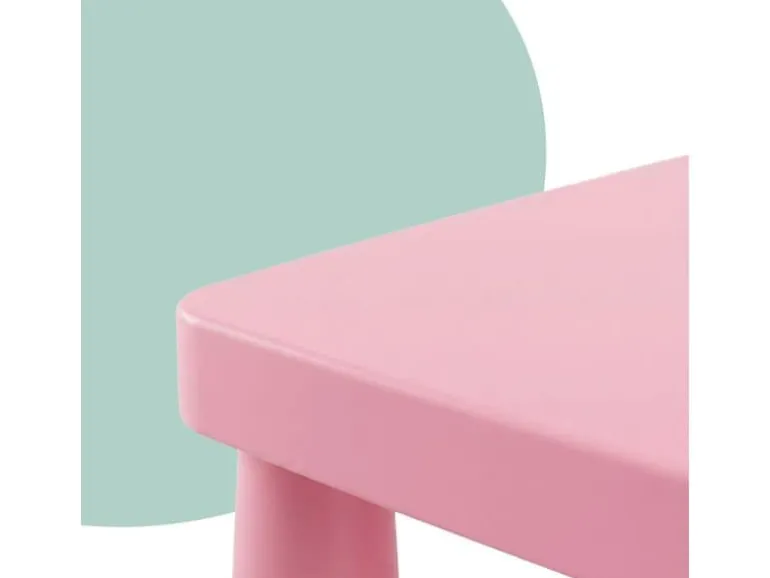 relaxdays Kindersitzgruppe 3-teilig, Kunstoff, Rosa