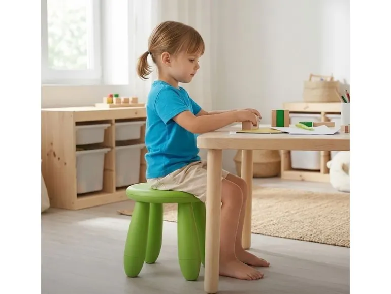 relaxdays Kindersitzhocker Grün