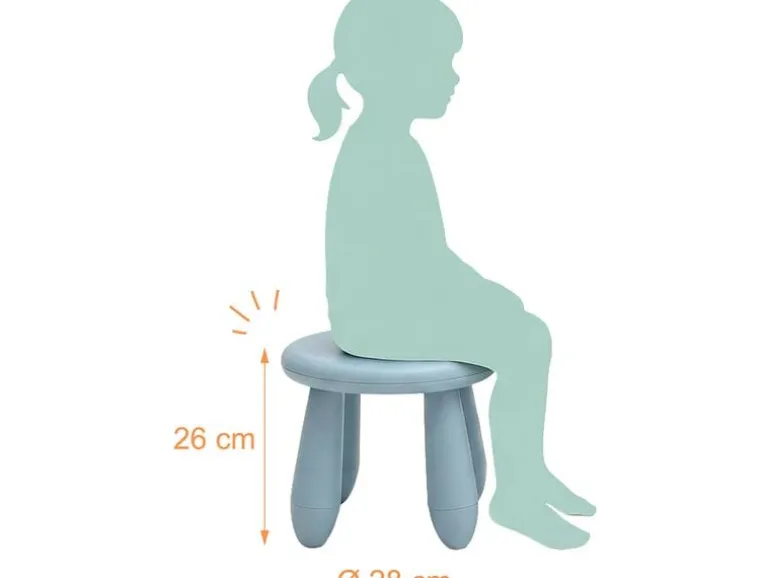 relaxdays Kindersitzhocker Blau