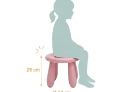 relaxdays Kindersitzhocker Rosa