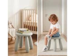 relaxdays Kindersitzhocker Weiss