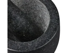 relaxdays Mörser mit Stössel 12 cm, Granit