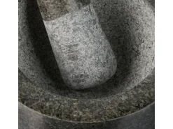 relaxdays Mörser mit Stössel 16 cm, Granit
