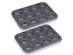 relaxdays Muffin Backform 2 x 12 Mulden
