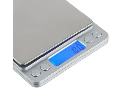 relaxdays Präzisionswaage mit Wiegeschalen Silber