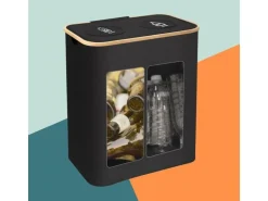 relaxdays Recyclingbehälter 140 L Schwarz