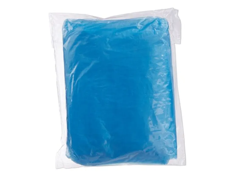 relaxdays Regenponcho 10er Set Kunststoff Hellblau