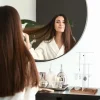 relaxdays Schmuckhalter mit Schale Braun/Weiss