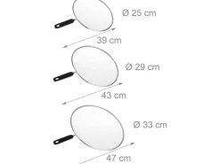 relaxdays Spritzschutzdeckel 3er Set