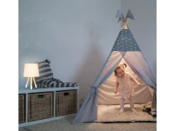 relaxdays Tischlampe Sterne Hellbraun
