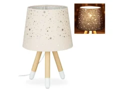 relaxdays Tischlampe Sterne Hellbraun