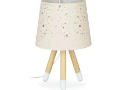 relaxdays Tischlampe Sterne Hellbraun