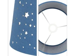 relaxdays Tischlampe Sterne Dunkelblau