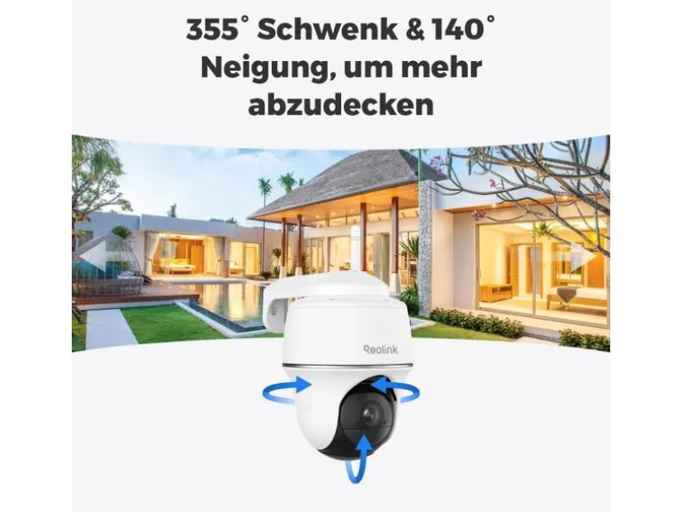 Reolink Argus B420 PT WiFi Kamera 2K+ mit Solarpanel Lite
