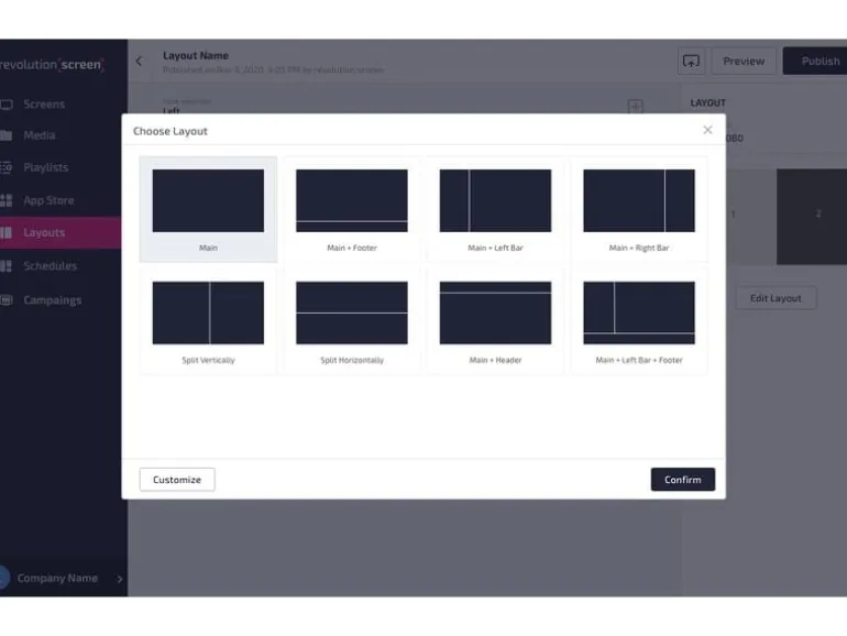 revolutionSCREEN Digital Signage Software revolutionScreen Basic 1 Jahr