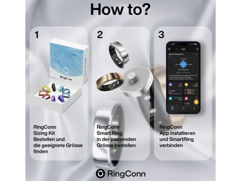 RingConn Smart Ring Gen 2 Air Grösse 8 Gold
