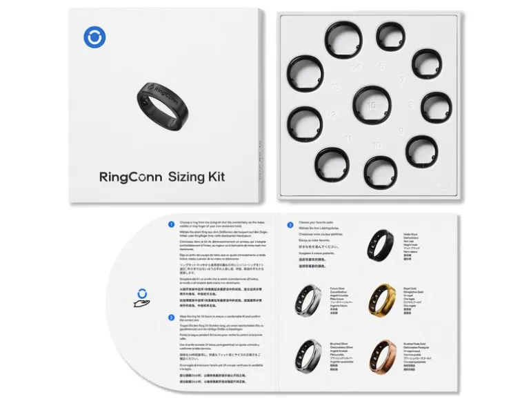 RingConn Smart Ring Gen 3 Sizing Kit Weiss/Schwarz