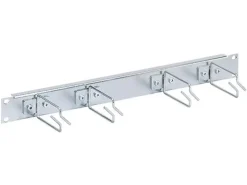 R&M Kabelführungspanel 19" 1HE Stahl, geschraubte Rangierbügel