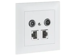 R&M Multimedia-Dose UP 2-Loch 11dB komplett