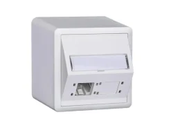 R&M Netzwerkdose EDIZIOdue 74 x 74, 2 Port leer weiss für Kat 6A