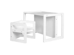 roba Kindersitzgruppe 3in1 Holz Weiss