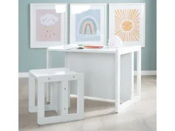 roba Kindersitzgruppe 3in1 Holz Weiss