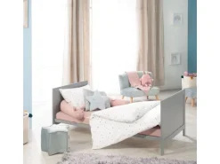 roba Kombi-Kinderbett 70 x 140 cm Holz Taupe umbaubar