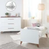 roba Kombi-Kinderbett 70 x 140 cm Weiss dunkle Eiche
