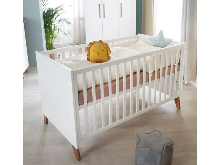 roba Kombi-Kinderbett 70 x 140 cm Weiss dunkle Eiche