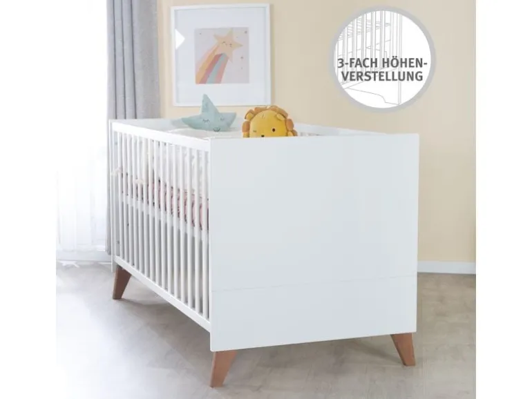 roba Kombi-Kinderbett 70 x 140 cm Weiss dunkle Eiche