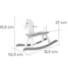 roba Schaukelpferd aus Massivholz Grau/Weiss