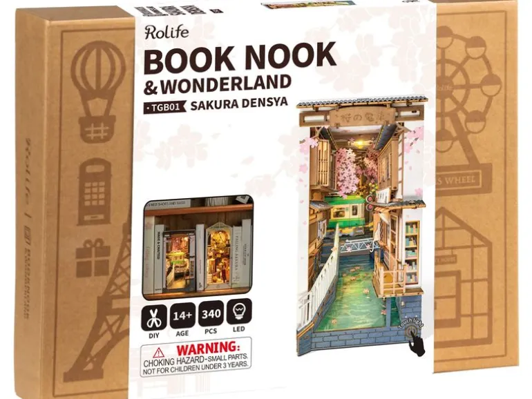 Rolife Bausatz Book Nook Sakura Densya