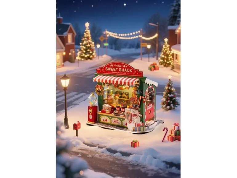 Rolife Bausatz Christmas Candy Stand DIY Holzmodellbau