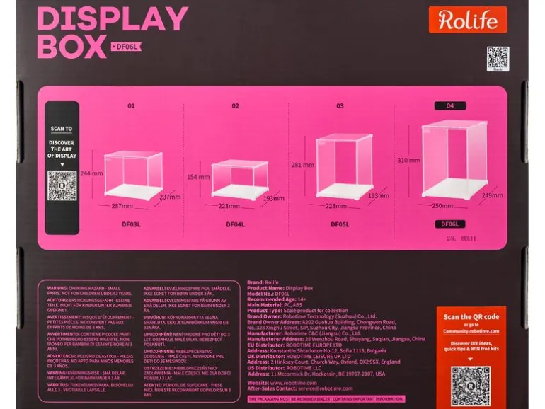 Rolife Bausatz Display box 250 x 249 x 310 mm Transparent
