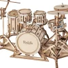 Rolife Bausatz Drum kit Schlagzeug 3D-Holzpuzzle 246 Teile