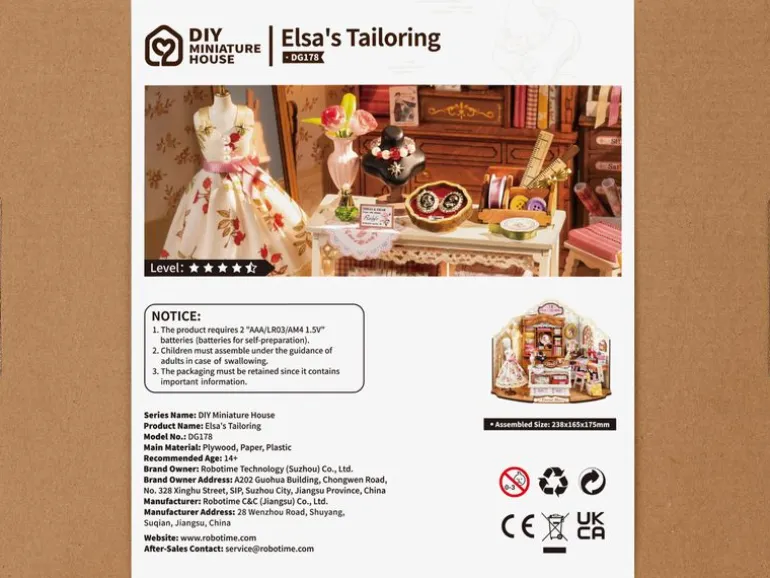 Rolife Bausatz Elsa's Tailoring Vintage Schneideratelier