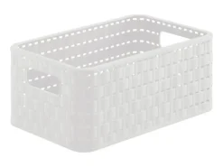 Rotho Aufbewahrungskorb Country 28 x 18.5 x 12.6 cm, Weiss