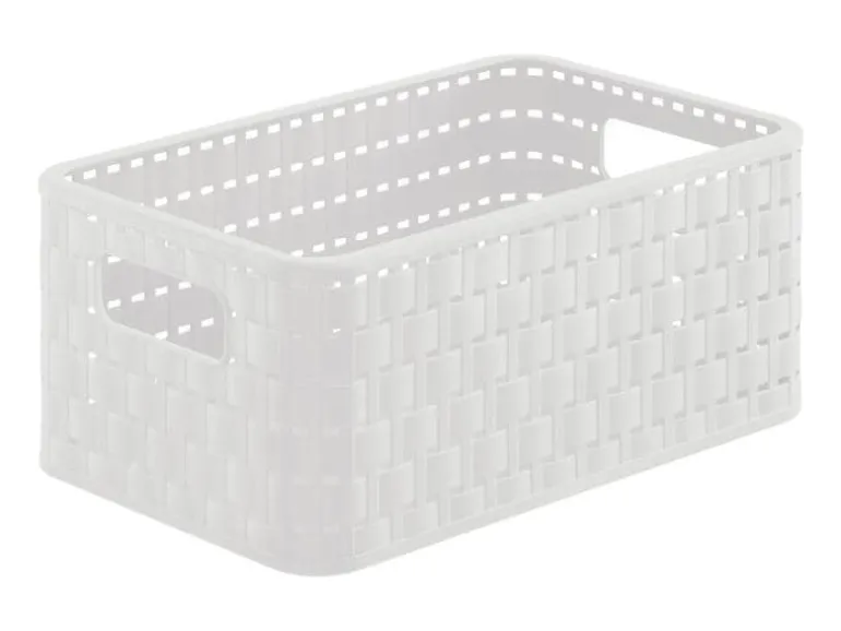 Rotho Aufbewahrungskorb Country 28 x 18.5 x 12.6 cm, Weiss