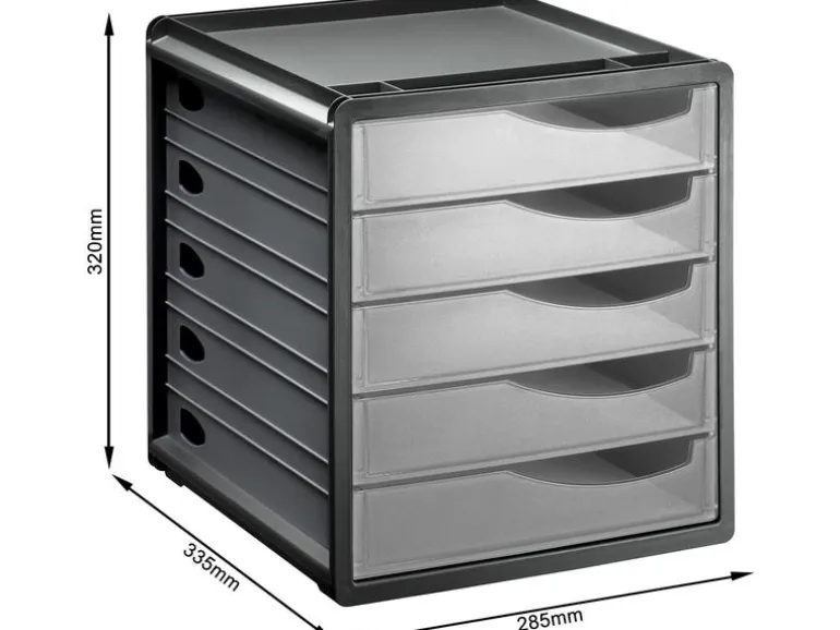 Rotho Schubladenbox Spacebox 5 Grau
