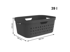 Rotho Wäschekorb Jona 39 l, Anthrazit
