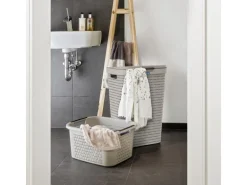 Rotho Wäschesammler Country 55 l, Weiss